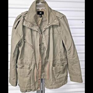 H&M Green Army Style size M Jacket Coat Gothy-Punk Awesome MINT Cond.